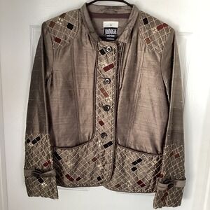 Yak Magik Women's M Silk Jacket Boho Artisan Patchwork . Made In Nepal.See pics